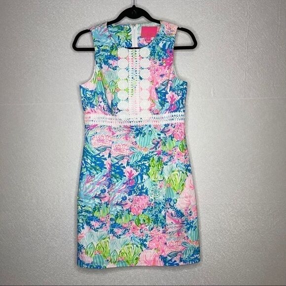 LILLY Pulitzer Railee Fished My Wish Shift Dress 2 - Picture 2 of 7